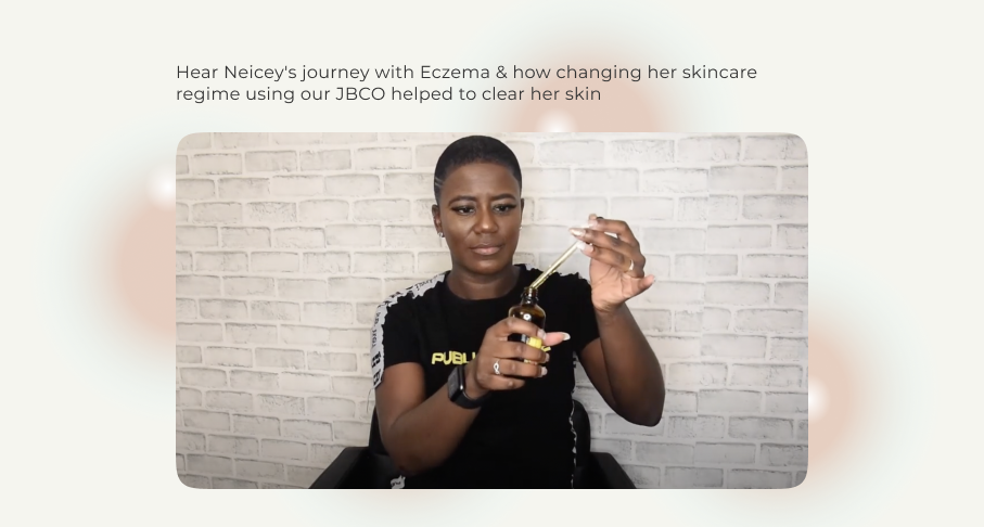 Load video: above, Niecey shares her experiences dealing with Eczema &amp; how making one small change to her skin care routine, played a major role in helping to clear her Eczema as well as improving the quality to her sensitive skin.Take some time to listen to her story &amp; see if you can gain any useful tips or advice, that she shared throughout her journey.